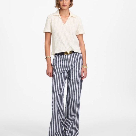 Madewell Crochet-Knit V-Neck Sweater Tee - Picture 5 of 7